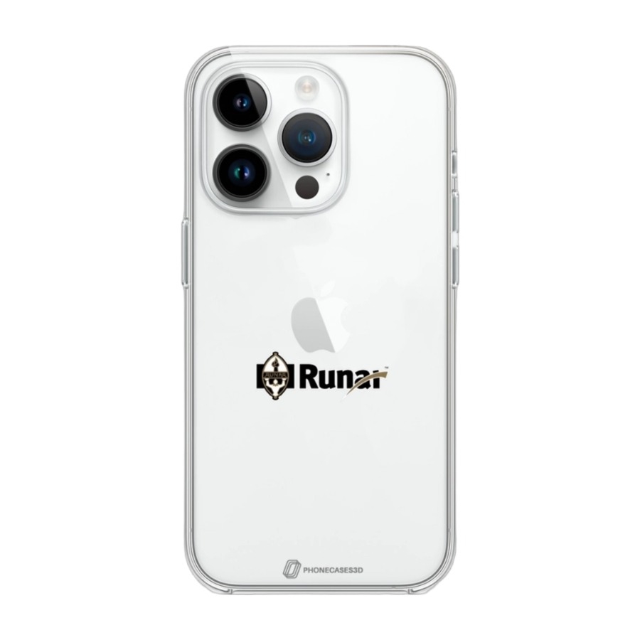 Phonecases3D iPhone 14 Pro IL Runar Clear case -mobilcover, hvid billede 1