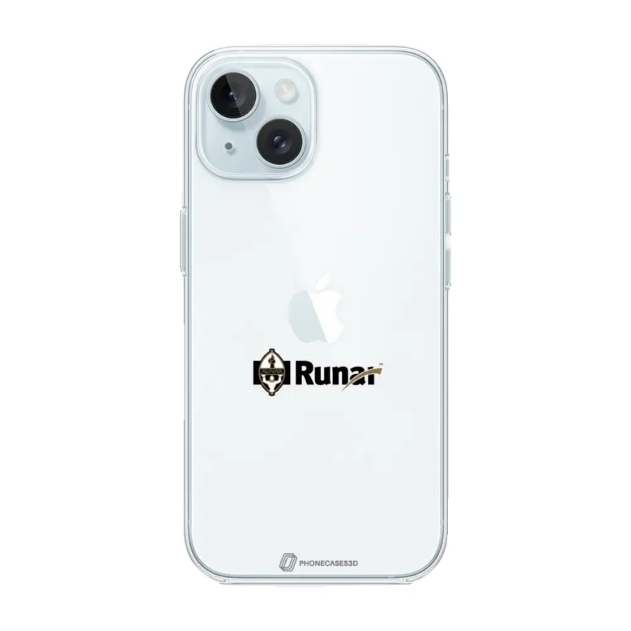Phonecases3D iPhone 15 IL Runar Clear case -mobilcover, hvid billede 1