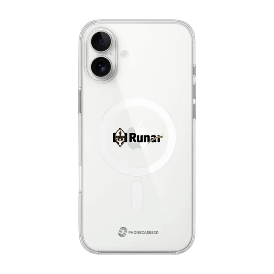Phonecases3D iPhone 16 Plus IL Runar Clear case -mobilcover, hvid billede 1
