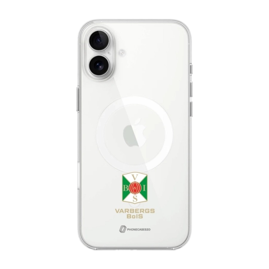 Phonecases3D iPhone 16 Plus Varbergs BoIS Clear case -mobilcover, hvid billede 1