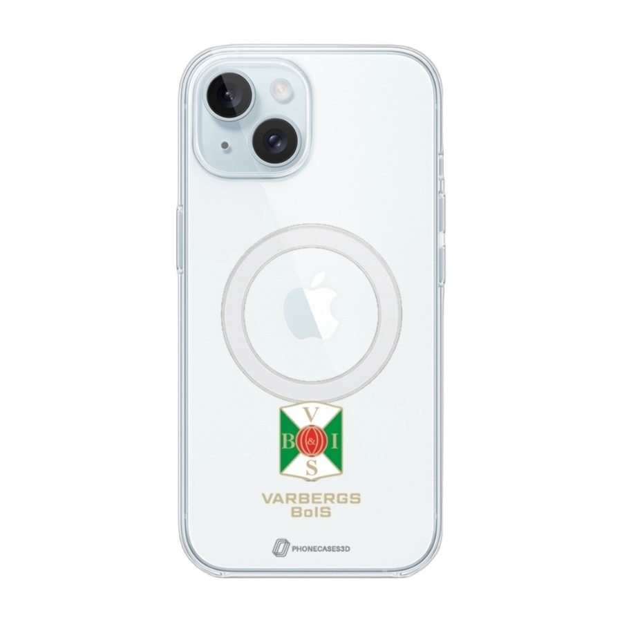 Phonecases3D iPhone 15 Varbergs BoIS Clear case (MagSafe) -mobilcover, hvid billede 1