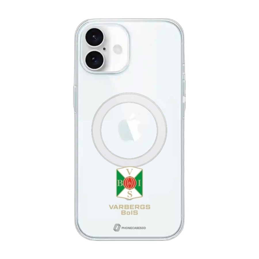 Phonecases3D iPhone 16 Varbergs BoIS Clear case (MagSafe) -mobilcover, hvid billede 1