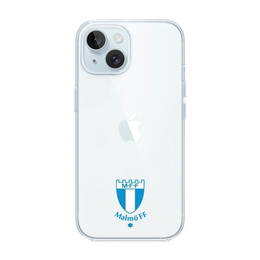 Phonecases3D iPhone 15 Malmö FF Clear case -mobilcover, hvid billede 1