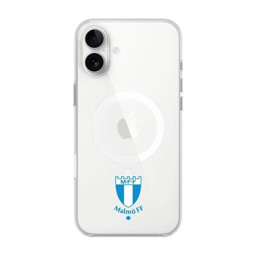 Phonecases3D iPhone 16 Plus Malmö FF Clear case -mobilcover, hvid billede 1