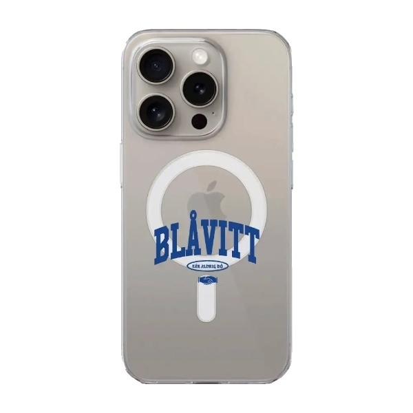 Phonecases3D iPhone 16 Pro IFK Göteborg Clear case (MagSafe) -mobilcover, hvid billede 1