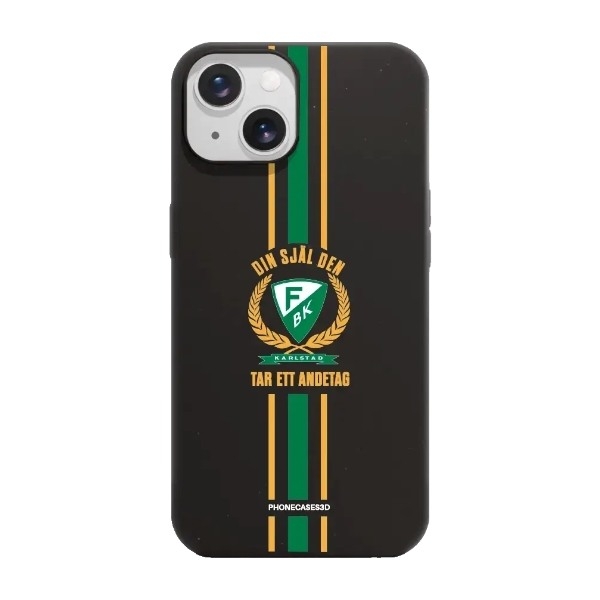 Phonecases3D iPhone 15 Färjestad BK komposterbart cover, sort billede 1