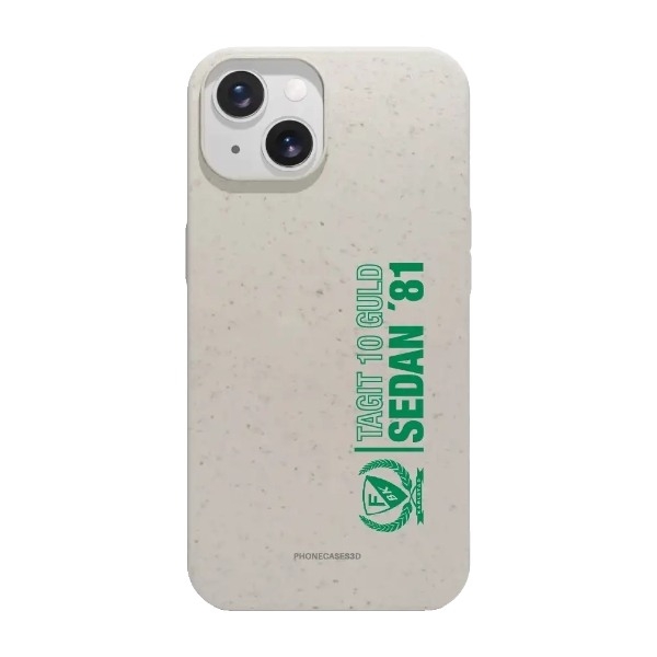Phonecases3D iPhone 15 Färjestad BK komposterbart cover, hvid billede 1