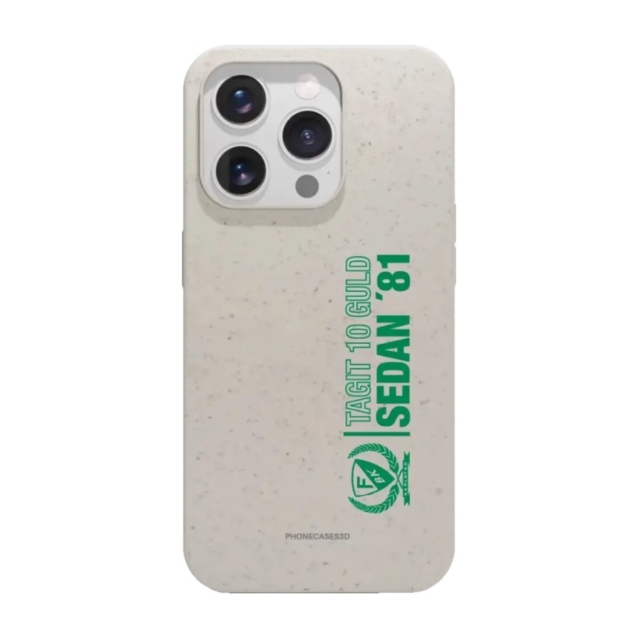 Phonecases3D iPhone 15 Pro Färjestad BK komposterbart cover, hvid billede 1