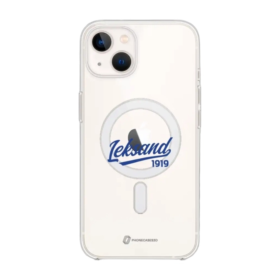 Phonecases3D iPhone 14 Leksands IF Clear case (MagSafe) -mobilcover, hvid billede 1