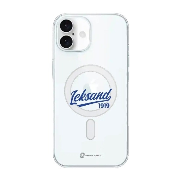 Phonecases3D iPhone 16 Leksands IF Clear case (MagSafe) -mobilcover, hvid billede 1