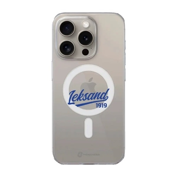 Phonecases3D iPhone 16 Pro Leksands IF Clear case (MagSafe) -mobilcover, hvid billede 1