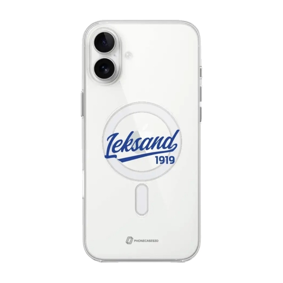 Phonecases3D iPhone 16 Plus Leksands IF Clear case (MagSafe) -mobilcover, hvid billede 1