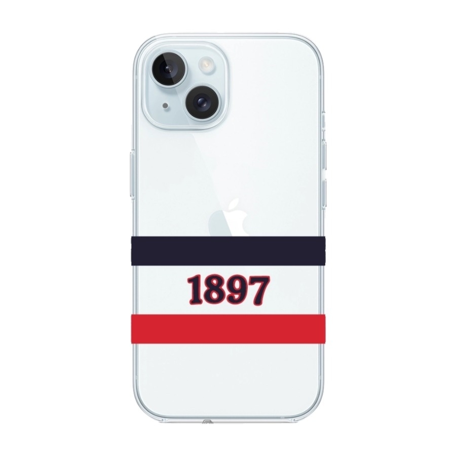 Phonecases3D iPhone 15 HIFK Hockey Clear case -mobilcover, hvid billede 1