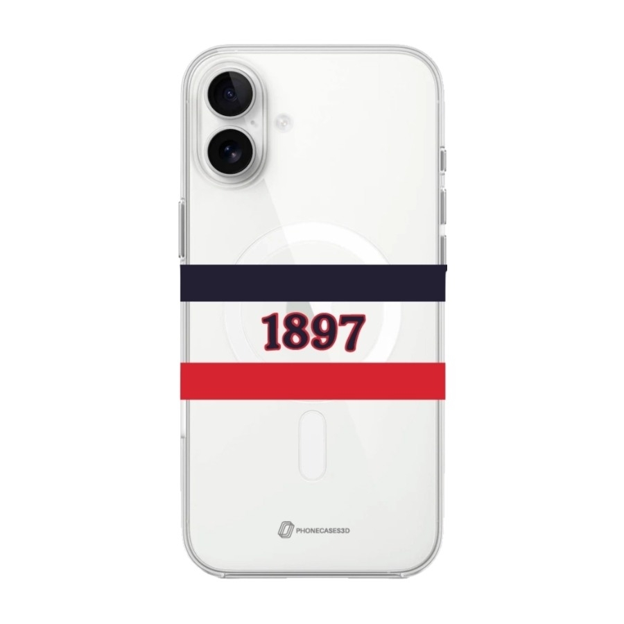 Phonecases3D iPhone 16 Plus HIFK Hockey Clear case -mobilcover, hvid billede 1