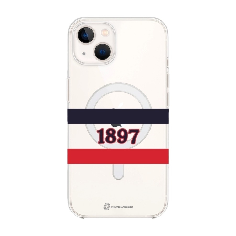 Phonecases3D iPhone 14 HIFK Hockey Clear case (MagSafe) -mobilcover, hvid billede 1