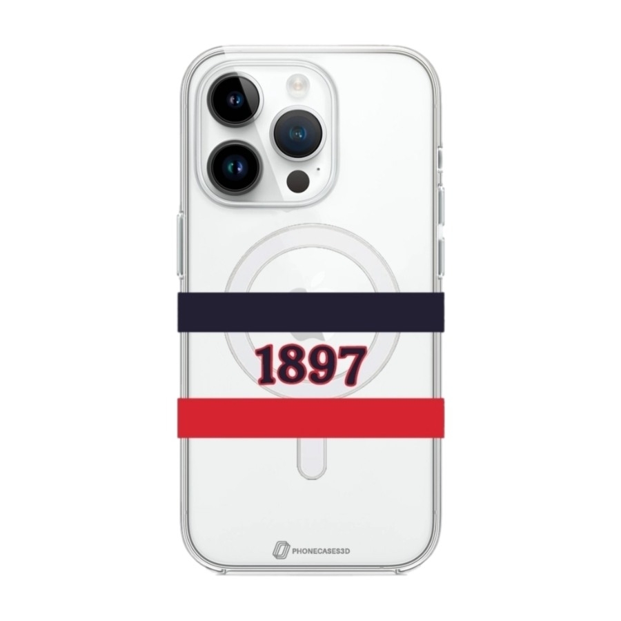 Phonecases3D iPhone 14 Pro HIFK Hockey Clear case (MagSafe) -mobilcover, hvid billede 1