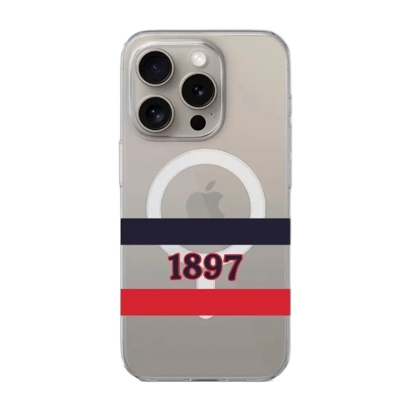 Phonecases3D iPhone 15 Pro HIFK Hockey Clear case (MagSafe) -mobilcover, hvid billede 1