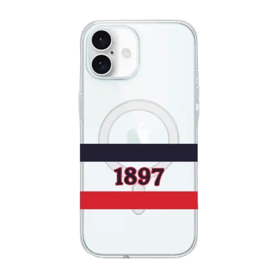 Phonecases3D iPhone 16 HIFK Hockey Clear case (MagSafe) -mobilcover, hvid billede 1