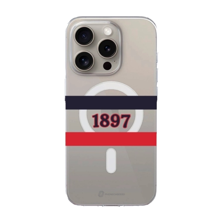 Phonecases3D iPhone 16 Pro Max HIFK Hockey Clear case (MagSafe) -mobilcover, hvid billede 1