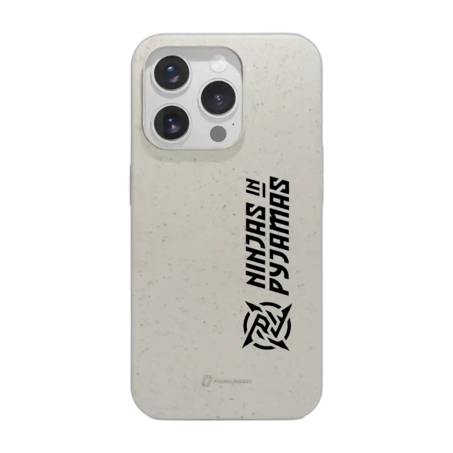 Phonecases3D iPhone 15 Pro Ninjas in Pyjamas komposterbart cover, hvid billede 1