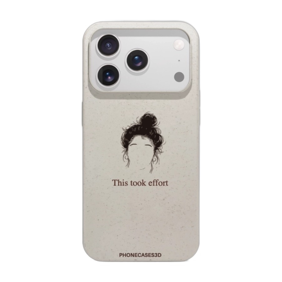 Phonecases3D iPhone 17 Pro Max Marit Bakkli komposterbart cover, hvid billede 1
