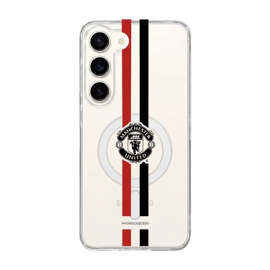Phonecases3D Samsung Galaxy S26 Manchester United FC Clear case (MagSafe) -mobilcover, hvid billede 1