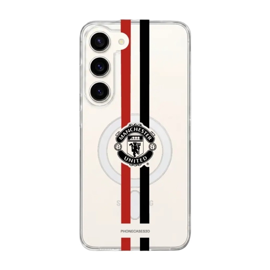 Phonecases3D Samsung Galaxy S26+ Manchester United FC Clear case (MagSafe) -mobilcover, hvid billede 1