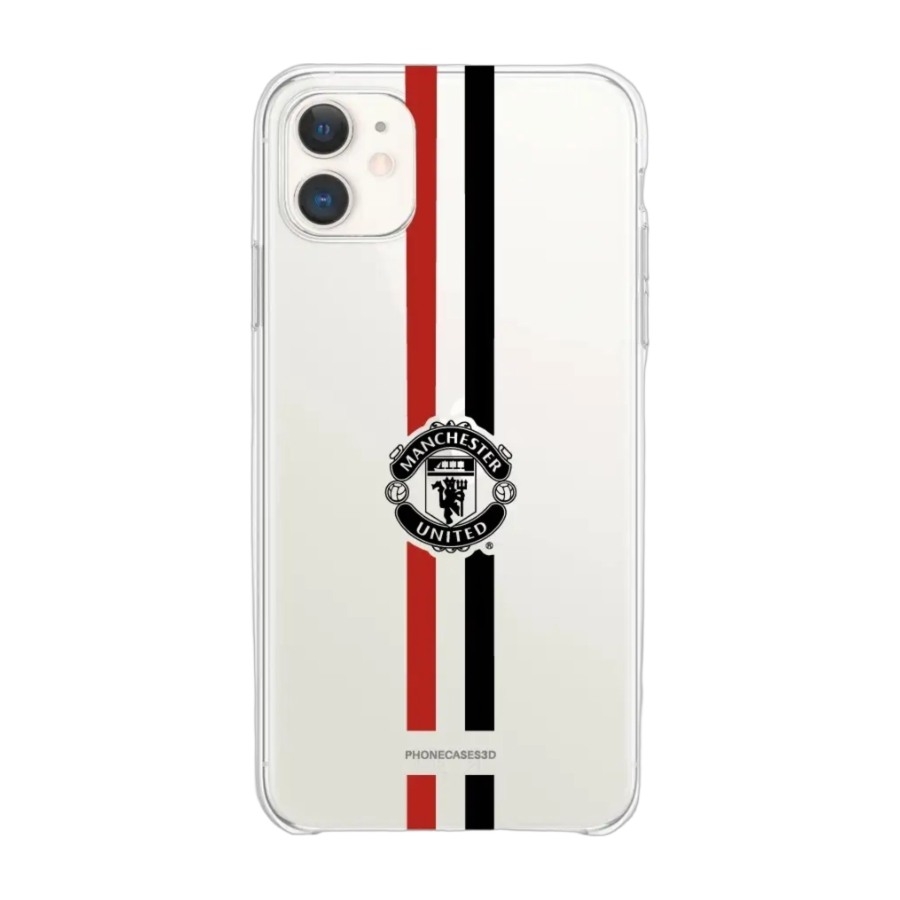 Phonecases3D iPhone 11 Manchester United FC Clear case -mobilcover, hvid billede 1