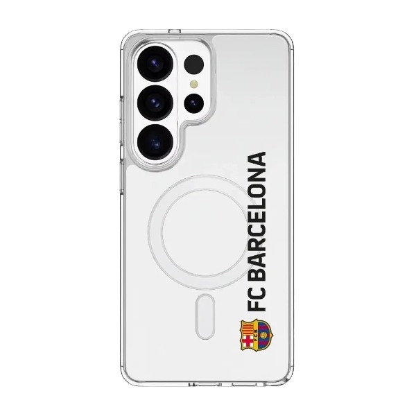 Phonecases3D Samsung Galaxy S26 Ultra FC Barcelona Clear case (MagSafe) -mobilcover, hvid billede 1