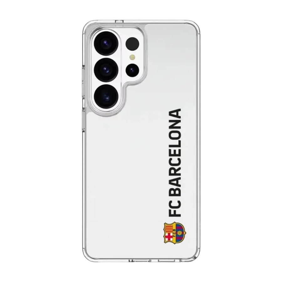 Phonecases3D Samsung Galaxy S26 Ultra FC Barcelona Clear case -mobilcover, hvid billede 1