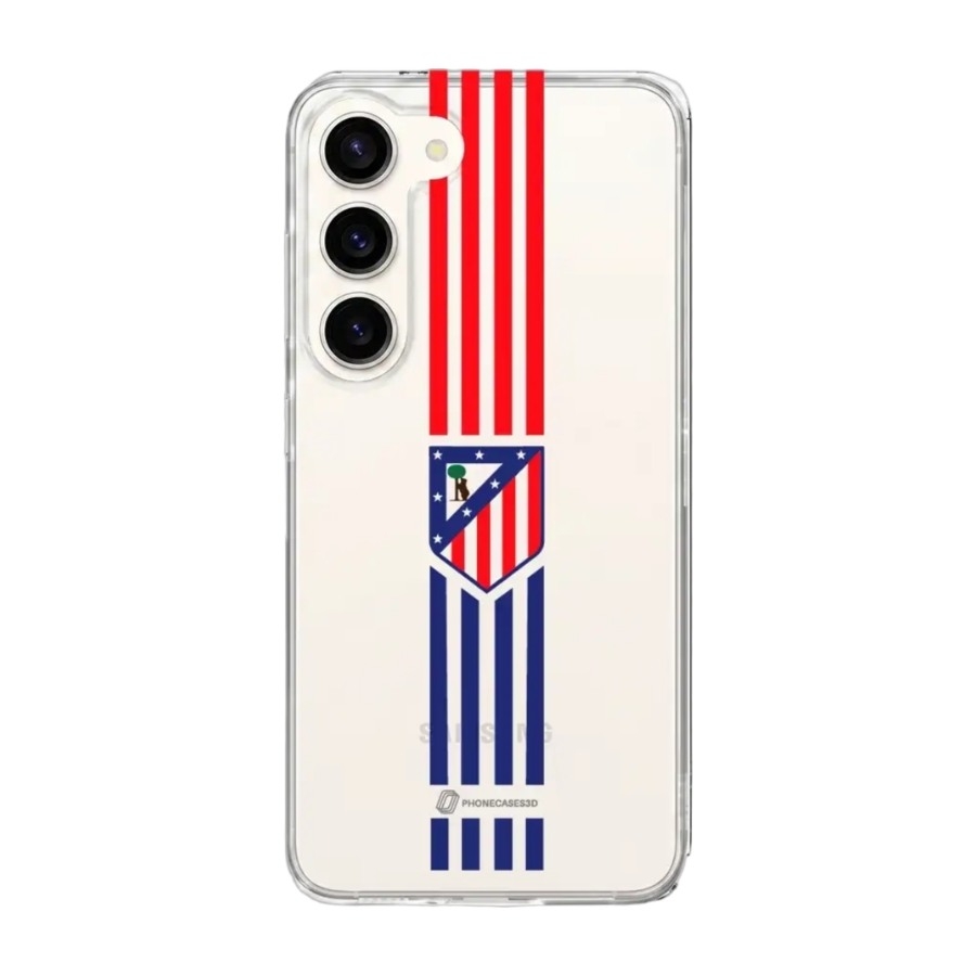 Phonecases3D Samsung Galaxy S26 Atlético de Madrid Clear case -mobilcover, hvid billede 1