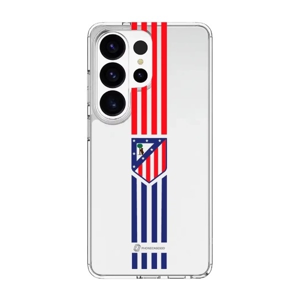 Phonecases3D Samsung Galaxy S26 Ultra Atlético de Madrid Clear case -mobilcover, hvid billede 1