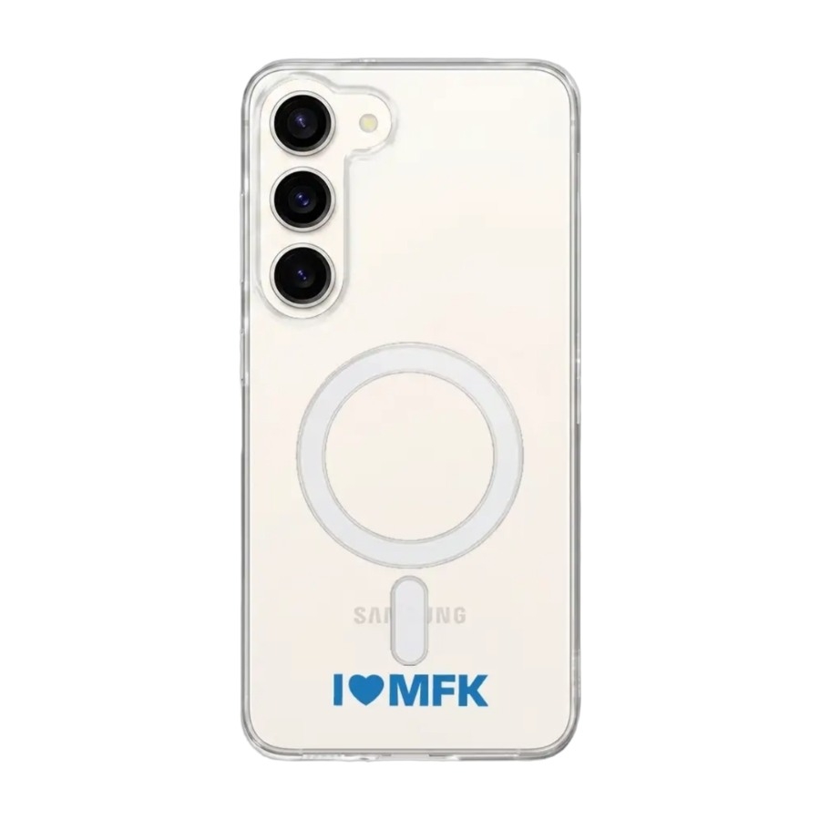 Phonecases3D Samsung Galaxy S26 Molde FK Clear case (MagSafe) -mobilcover, hvid billede 1