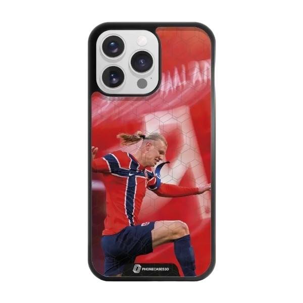 Phonecases3D iPhone 16 Pro Max Norges Fotballforbund Haaland 3D mobilcover billede 1