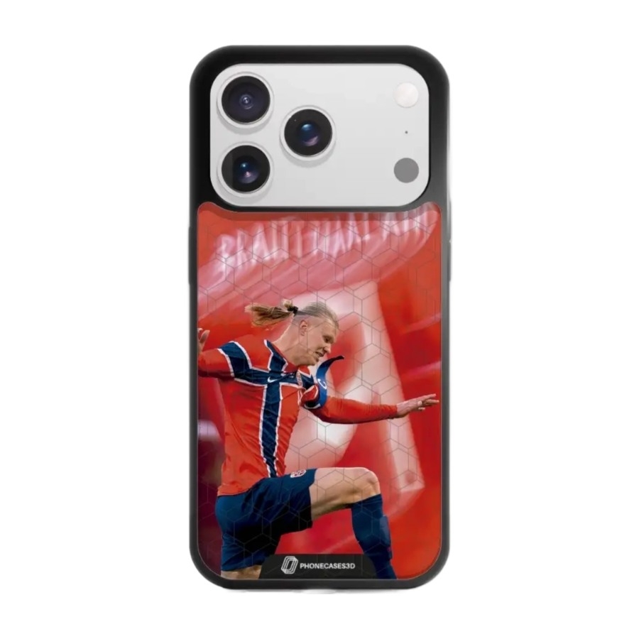 Phonecases3D iPhone 17 Pro Max Norges Fotballforbund Haaland 3D mobilcover billede 1