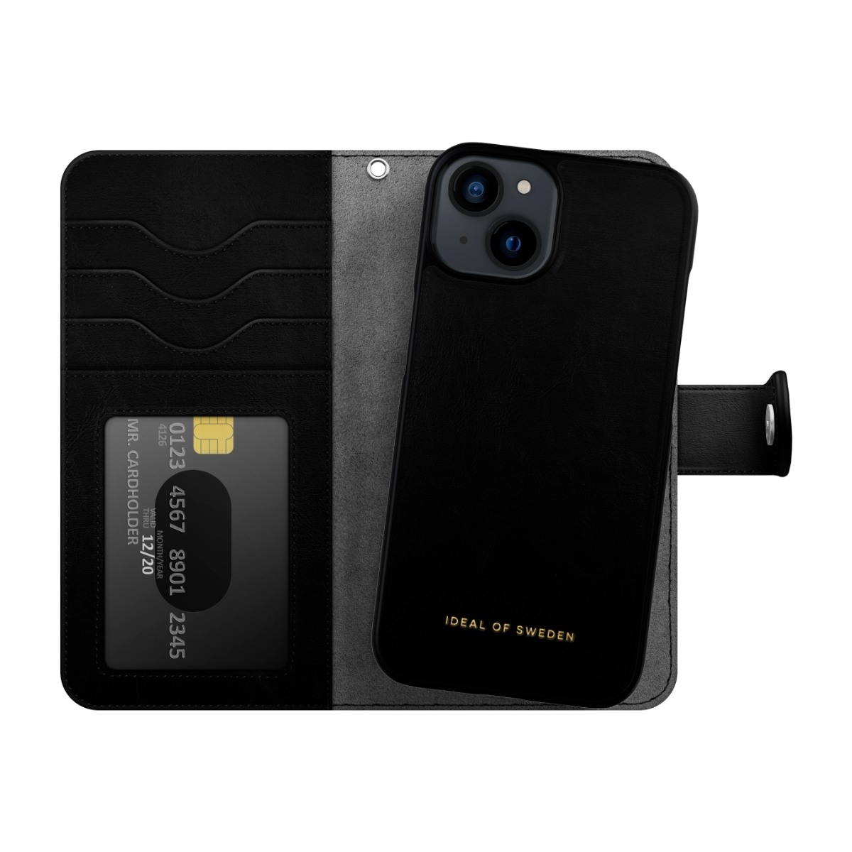 IDEAL OF SWEDEN Magnet Wallet+ iPhone 17e/16e/14/13 tegnebogscover, sort billede 4