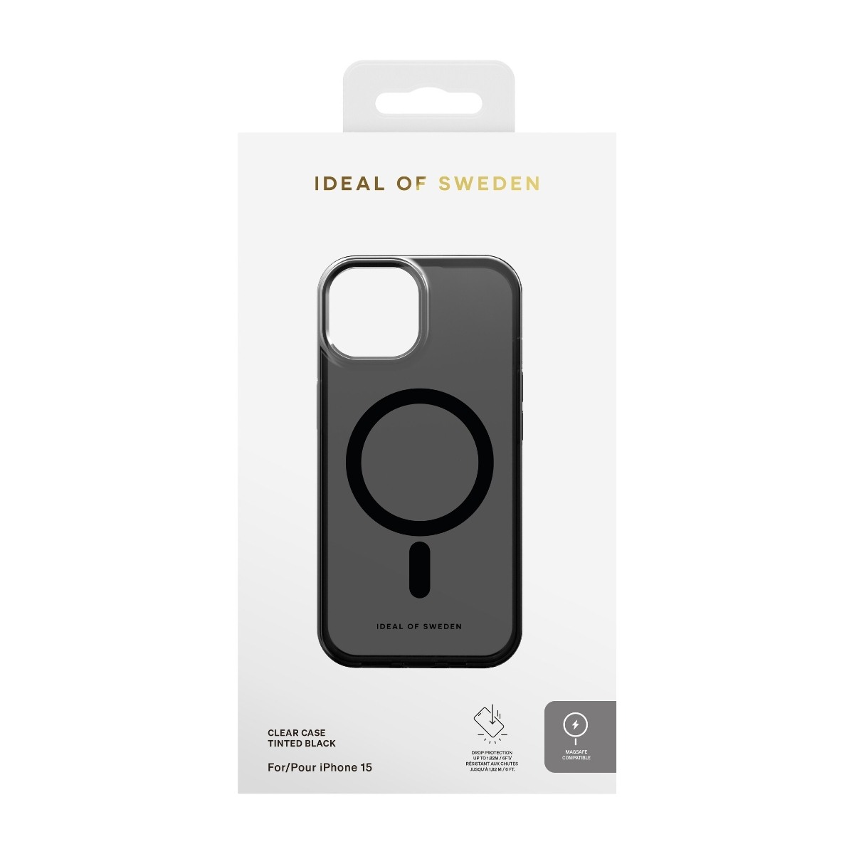 IDEAL OF SWEDEN Clear Cover iPhone 17e/16e/15/14/13 MagSafe, Tinted Black billede 2