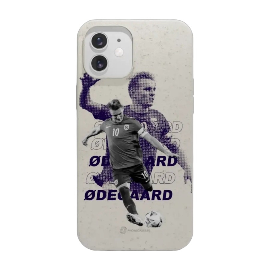 Phonecases3D iPhone 12 Norges Fotballforbund Ødegaard komposterbart cover, hvid billede 1