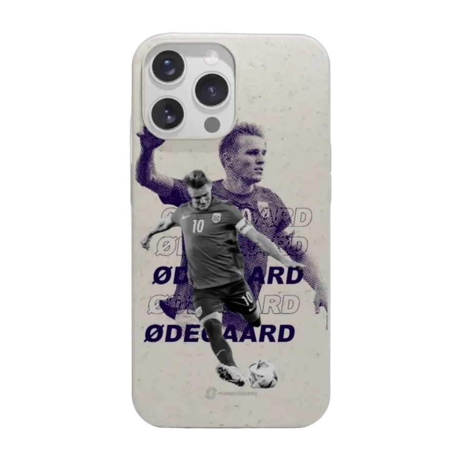 Phonecases3D iPhone 14 Pro Norges Fotballforbund Ødegaard komposterbart cover, hvid billede 1