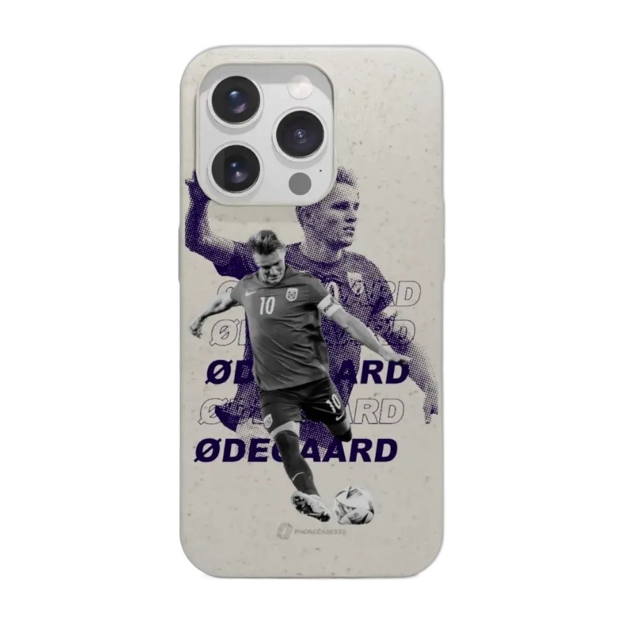 Phonecases3D iPhone 15 Pro Norges Fotballforbund Ødegaard komposterbart cover, hvid billede 1
