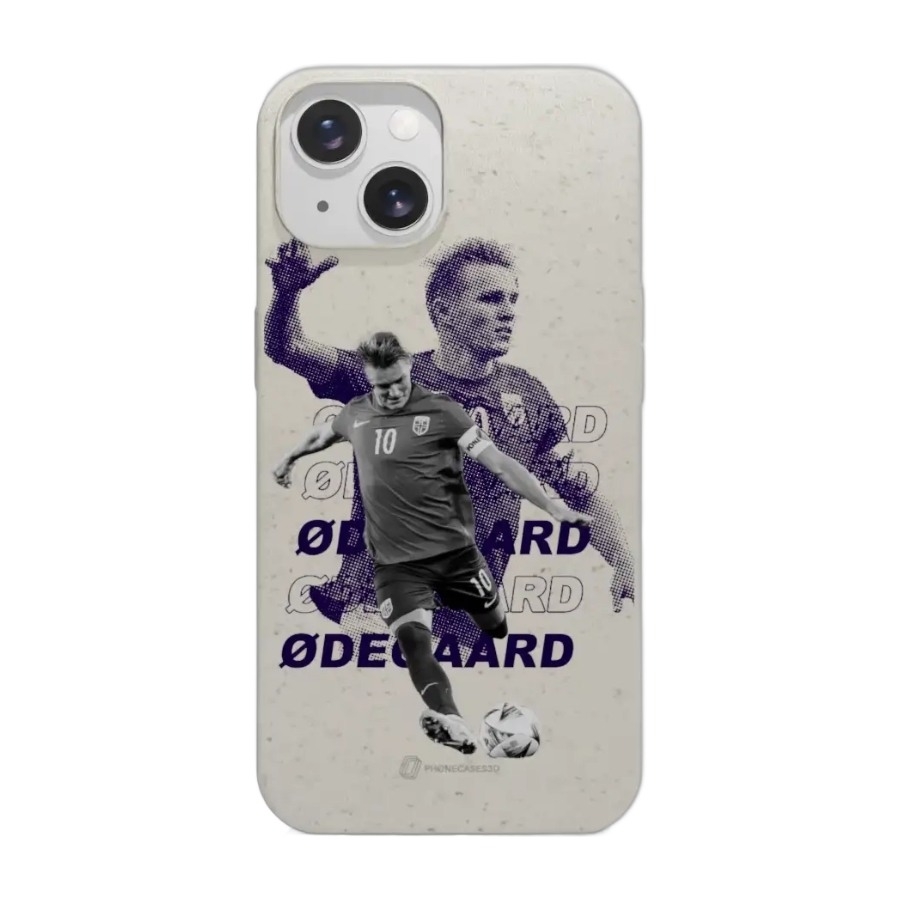 Phonecases3D iPhone 15 Norges Fotballforbund Ødegaard komposterbart cover, hvid billede 1