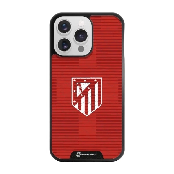Phonecases3D iPhone 13 Pro Atlético de Madrid 3D mobilcover, sort billede 1