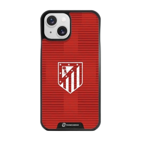 Phonecases3D iPhone 15 Atlético de Madrid 3D mobilcover, sort billede 1