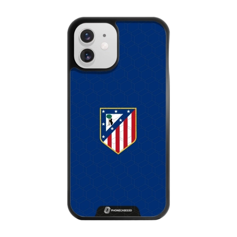 Phonecases3D iPhone 12 Atlético de Madrid 3D mobilcover, sort billede 1