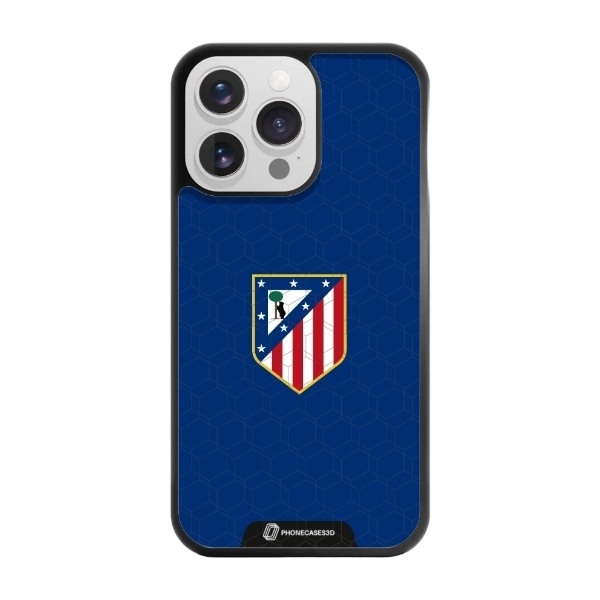 Phonecases3D iPhone 13 Pro Atlético de Madrid 3D mobilcover, sort billede 1