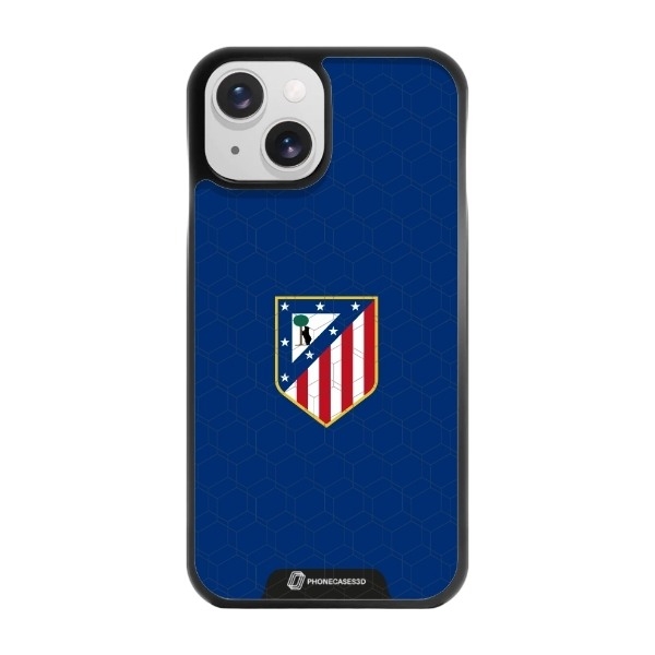 Phonecases3D iPhone 15 Atlético de Madrid 3D mobilcover, sort billede 1