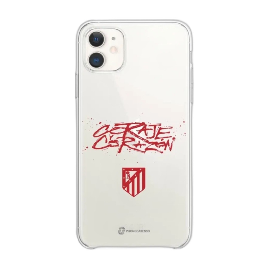 Phonecases3D iPhone 11 Atlético de Madrid Clear case -mobilcover, hvid billede 1