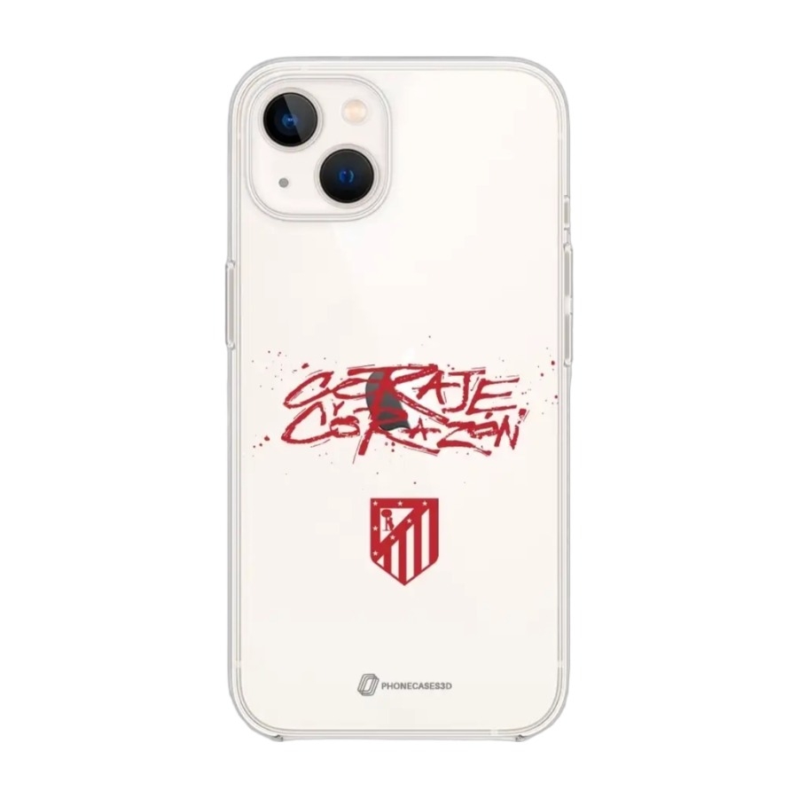 Phonecases3D iPhone 13 Atlético de Madrid Clear case -mobilcover, hvid billede 1