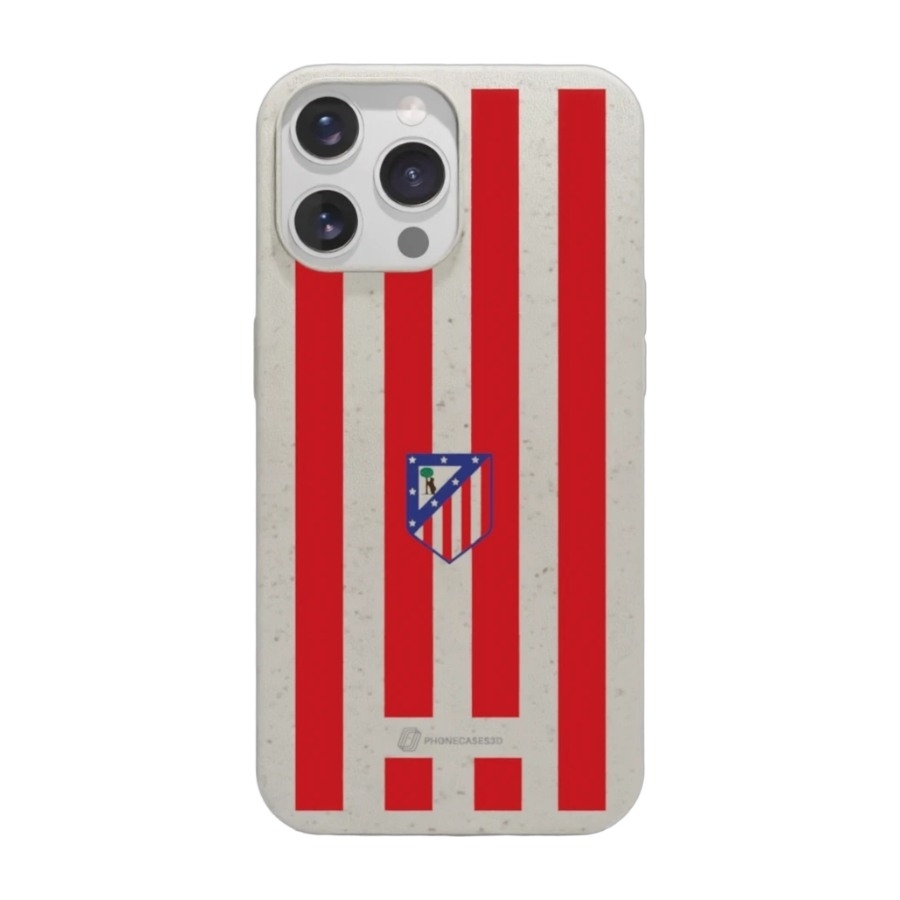 Phonecases3D iPhone 14 Pro Atlético de Madrid komposterbart cover, hvid billede 1