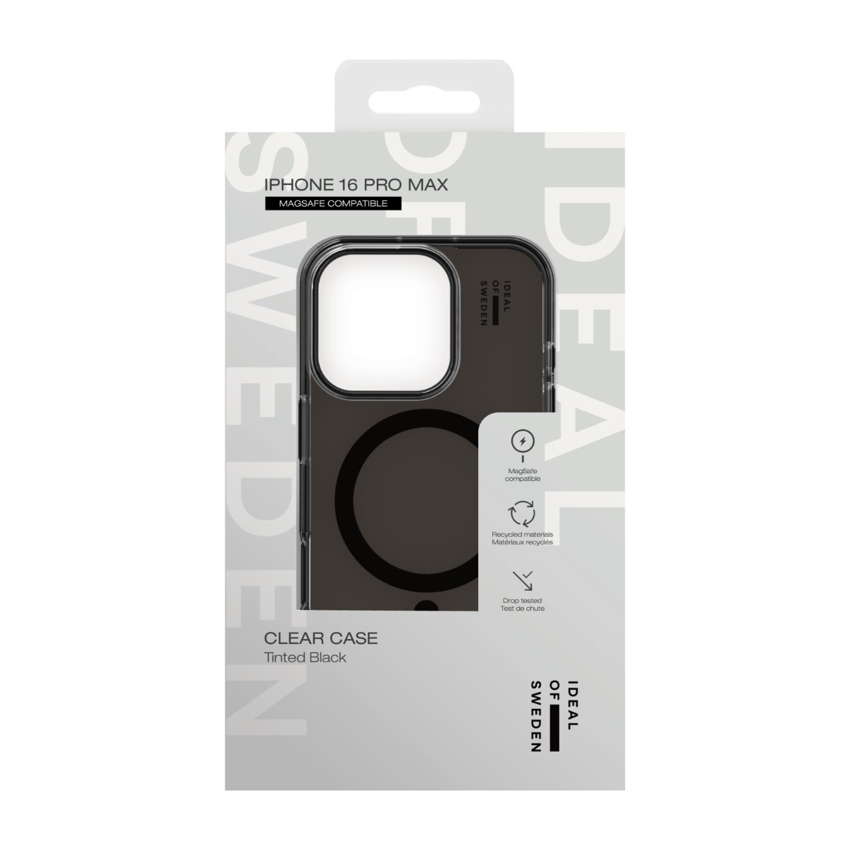 IDEAL OF SWEDEN Clear Cover iPhone 16 Pro Max MagSafe, Tinted Black billede 3